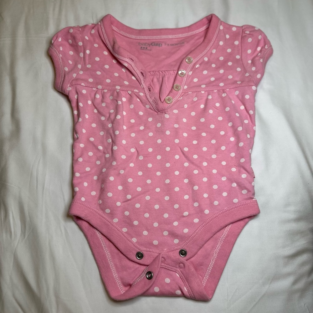 Baby GAP Pink Polka Dot One Piece Size 6M